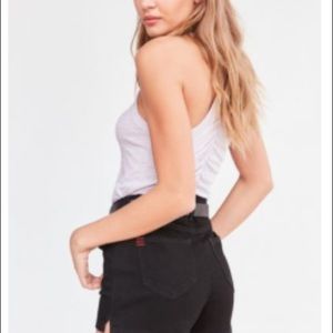 BDG Pin-Up High-Rise Faded Black Denim Shorts